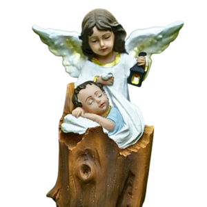Angel with baby - 6.5" Statue | Handcrafted Christian Religious Articles