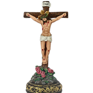 Crucifix with Base - 7.5" Table Top | Handcrafted Christian Religious Articles