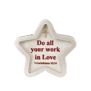 Do all your work in Love - 4" Tabletop decor | Handcrafted Christian Religious Articles