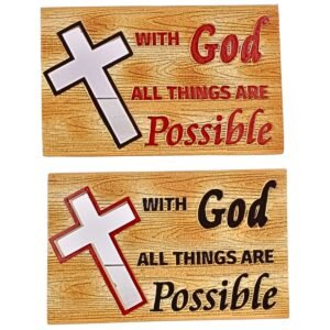 With God all things are possible - 2.5" Table Top | Handcrafted Christian Religious Articles