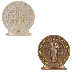 Benedictine Medal - Round 3" Table Top | Handcrafted Christian Religious Articles