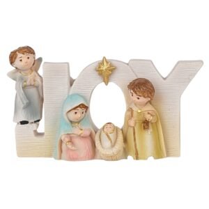 Joy with Nativity - 5"x3" Tabletop | Handcrafted Christian Religious Articles