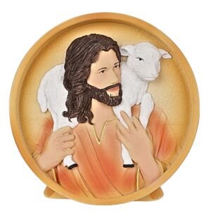 Good Shepherd - Round 5" Table Top | Handcrafted Christian Religious Articles