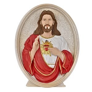 Sacred Heart of Jesus - Oval 5" Table Top | Handcrafted Christian Religious Articles