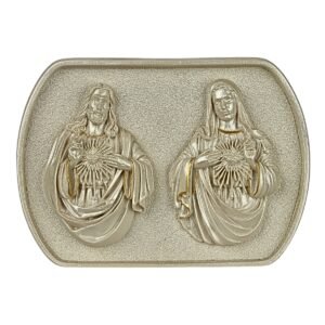 Jesus Mary Rectangle Frame - 3" Table Top | Handcrafted Christian Religious Articles