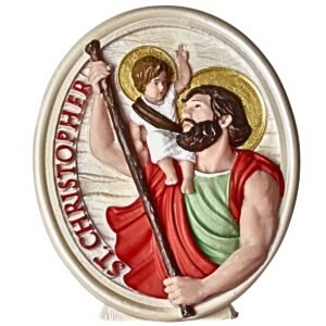 St.Christopher - Oval Table Top | Handcrafted Christian Religious Articles