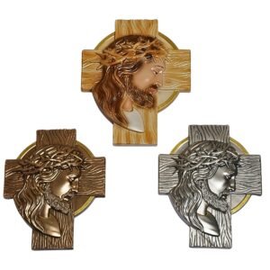 Jesus Face in Cross - 9.75" Wall Hanging‚ Decor | Handcrafted Christian Religious Articles