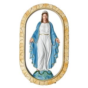 Immaculate Conception of Mary Oval Hollow - 9.5" Statue | Handcrafted Christian Religious Articles