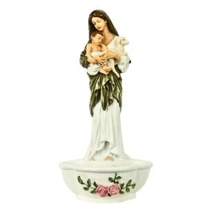 Our lady of Nursing - 7" Holy Water Font‚ Decor | Handcrafted Christian Religious Articles