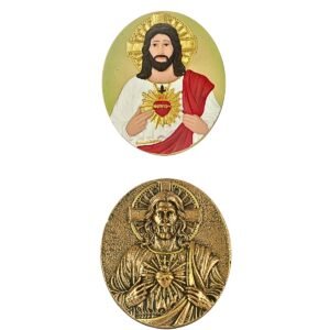 Sacred heart of Jesus Oval - 3" Magnet | Handcrafted Christian Religious Articles