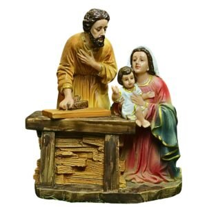Joseph the worker with the Holy Family‚ 6.5" Statue | Handcrafted Christian Religious Articles