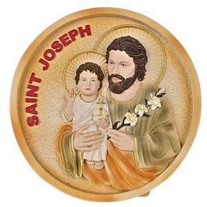 St. Joseph - Round 5" Table Top | Handcrafted Christian Religious Articles