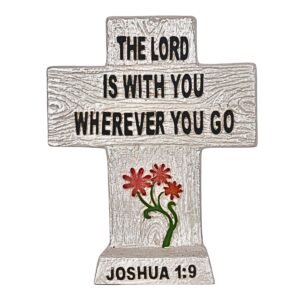The Lord is with you where ever you go - 4.5" Wall Hanging decor | Handcrafted Christian Religious Articles