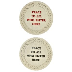 Peace to all who enter here - 3" Magnet | Handcrafted Christian Religious Articles