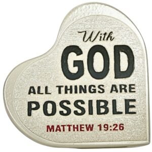 With God all things are possible - 3.75" Table Top | Handcrafted Christian Religious Articles