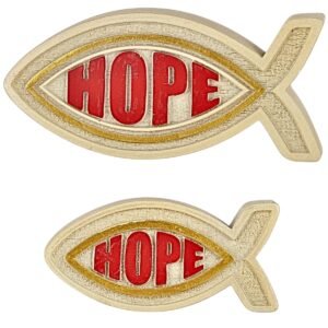 HOPE Fish - 2" & 1" Table Tops | Handcrafted Christian Religious Articles