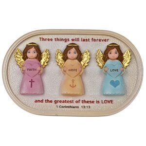 Faith Hope Love Angels - 4" Table Top | Handcrafted Christian Religious Articles