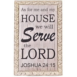Joshua 24:15 - 5.5" Resin Frame | Handcrafted Christian Religious Articles