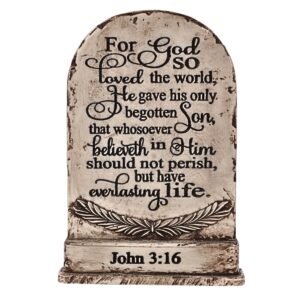 John 3:16 - 5.75" Table Top | Handcrafted Christian Religious Articles
