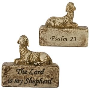 The Lord is my shepherd sheep - 2.75" Sheep Table Top | Handcrafted Christian Religious Articles