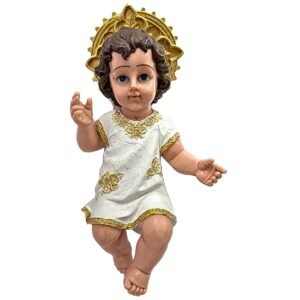 Baby Jesus - 12" Statue‚ Crib | Handcrafted Christian Religious Articles