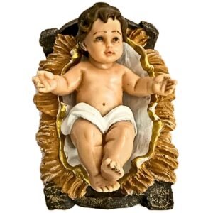 Baby in a cradle - 3" Statue‚ Crib | Handcrafted Christian Religious Articles