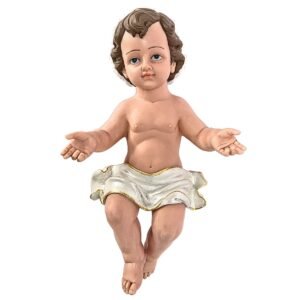 Baby Jesus - 11" Statue, Crib | Handcrafted Christian Religious Articles